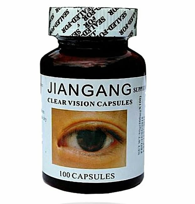 Flacon de 100 Jiangang Clear Vision Capsules, complément alimentaire en capsules