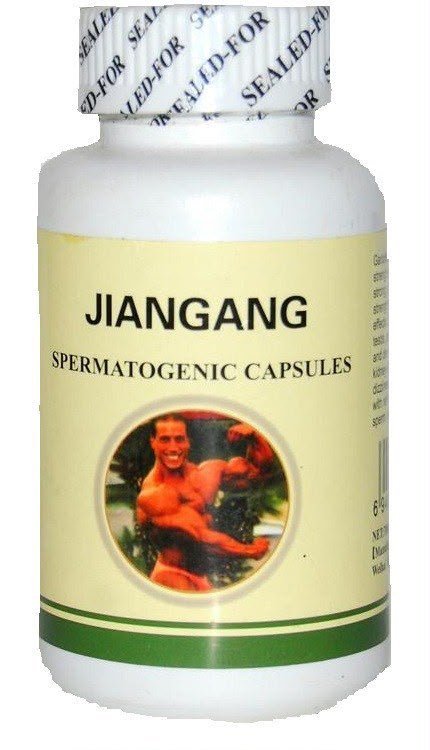 Flacon de Jiangang Spermatogenic Capsules, complément alimentaire en capsules